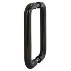 Hoppe AR602/220 Nylon D-Bar Door Pull Handle - Back to Back - 220mm c/c- Ebony Black