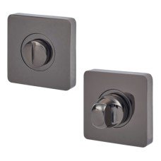 Jigtech Square Bathroom Turn & Release - 52mm Diameter - Black Nickel