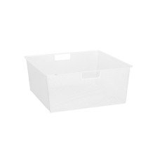 elfa Top Track System - Click In Medium Mesh Basket for Gliding Frame - 427 x 427 x 185mm - White