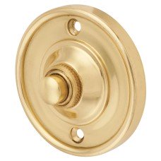 Hampstead Round Bell Push - 65mm Diameter - Polished Brass