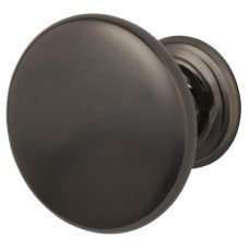 Crofts & Assinder Monmouth Round Cabinet Knob - 32mm Diameter - Black Nickel