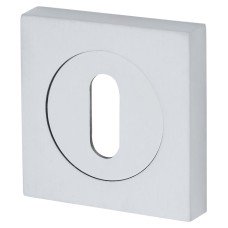 Serozzetta by Carlisle Brass Square Escutcheon - 50 x 50mm - Keyhole - Satin Chrome
