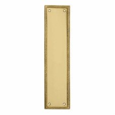 Hampstead Solid Brass Georgian Plain Finger Plate - 305 x 73 x 6mm - Polished