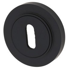 Burlington BUR60 by Frelan Escutcheon with Plain Rose - 53mm Diameter - Keyhole - Matt Black