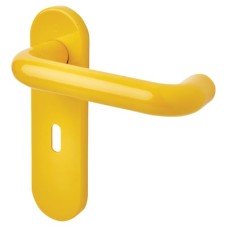 Hoppe AR600/22 Golden Yellow Nylon Steel Core Safety Keyhole Lock Door Handle - Paris Range