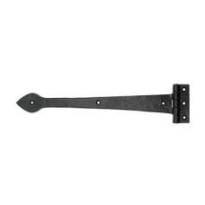 Olde Forge Tudor Plain Door Tee Hinge - 430 x 101mm - Antique Black Iron - Pair
