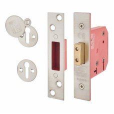 UNION 2101 5 Lever Deadlock - Keyed Alike Number KA1 - 65mm Case - 44.5mm Backset - Satin Chrome