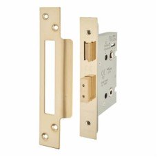Hampstead Architectural Bathroom Lock - 78mm Case - 57mm Backset - PVD Brass