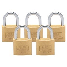 Burg Wachter Brass Magno Padlock - 60mm Body - 35 x 34.5mm Shackle - Keyed Alike - Pack of 5 Burg Wachter Brass Magno Padlock - 60mm Body - 35 x 34.5mm Shackle - Keyed Alike - Pack of 5