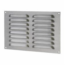 Exel Hooded Louvre Vent - 229 x 152mm - 6650mm² Free Air Flow - Satin Chrome