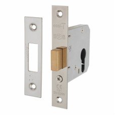 Exel Contract Euro Profile Deadlock - 76mm Case - 57mm Backset - Polished Nickel 