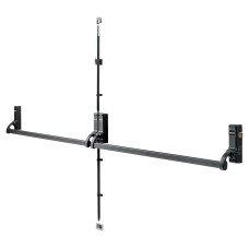 Arrone AR888 Rebated Double Door Panic Bar Set - Timber Door - Matt Black