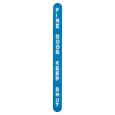 Exel Fire Door Keep Shut Door Sign - Long Oval Shape Lollipop Design - 150 x 13mm - Rigid Plastic