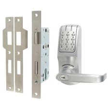 Codelocks CL5020 Digital Code Lock and Sashlock with Key Override - Brushed Steel