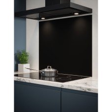 Self Adhesive Glass Kitchen Splashback - 750 x 900mm - Matt Black Self Adhesive Glass Kitchen Splashback - 750 x 900mm - Matt Black