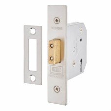 UNION 2177 3 Lever Deadlock - 77.5mm Case - 57mm Backset - Satin Stainless Steel