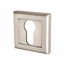 Hampstead Square Escutcheon - 50 x 50mm - Euro - Satin Nickel