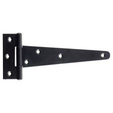 Heavy Duty Gate/Door Tee Hinge - 200 x 100mm - Black Powder Coated - Pair