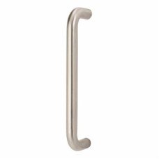 Exel 19mm D-Bar Door Pull Handle - Bolt Fix - 229mm Centres - Satin Stainless Steel