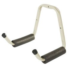 Rothley Heavy Duty Tubular Garage & Shed Padded Double Storage Hook - 255mm Depth - Cream & Black