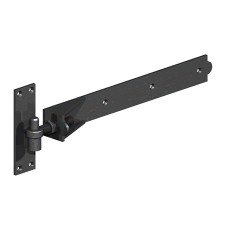 GateMate Medium Duty Adjustable Hook & Band Gate Hinge - 600 x 50mm - Epoxy Black - Pair