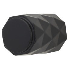 Alexander & Wilks Diamond Cut Cylinder Cabinet Knob - 20mm Diameter - Matt Black