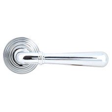 From The Anvil Polished Chrome Door Handles on Round Beehive Rose - Newbury Range 