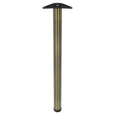 Rothley Round Adjustable Worktop Support Breakfast Bar Table Leg - 60 x 870mm - Antique Brass