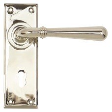 From The Anvil Polished Nickel Keyhole Door Handle - Newbury Range - 152 x 50mm