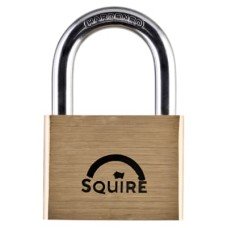 Squire Lion Open Shackle Padlock - 60mm Body - 35.5 x 33.5mm Shackle - Brass