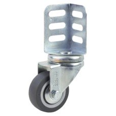 Coldene Corner Mount Castor - Swivel - 40kg Max Weight - 50mm Diameter - Grey