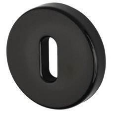 Hoppe AR600/26 Nylon Escutcheon - 52mm Diameter - Keyhole - Ebony Black - Pair