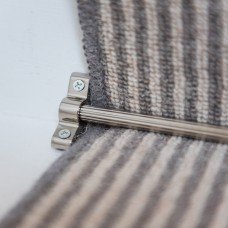 Exel Lines Stair Rod with Plain Finials - 900mm Length - Polished Nickel