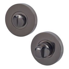 Jigtech Bathroom Turn & Release - 52mm Diameter - Black Nickel