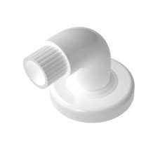 Fitzroy of London Modular Fluted Hand Rail - 82 x 40 x 84mm - Wall Fixed Elbow Joint - White Fitzroy of London Modular Fluted Hand Rail - 82 x 40 x 84mm - Wall Fixed Elbow Joint - White