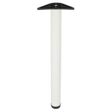 Rothley Adjustable Worktop Support Breakfast Bar Table Leg - 60 x 710mm - White - Pack of 4