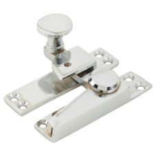 Hampstead Heavy Duty Straight Quadrant Arm Locking Sash Window Fastener - 70 x 17mm - Pol Chrome
