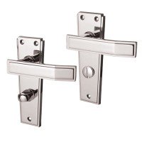 Jedo Polished Chrome Deco Bathroom Door ...