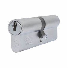 ERA 1 Star 6 Pin Kitemarked 100mm Euro Double Cylinder - 50 + 50mm - Satin Chrome - Keyed to Differ