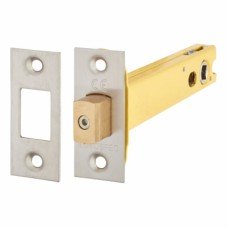 Exel 8mm Tubular Bathroom Deadbolt - 127mm Case - 108mm Backset - Square - Satin Stainless Steel