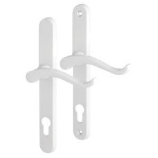 Fab & Fix Balmoral uPVC Scroll Multipoint Door Handle - 92mm c/c - RH - White