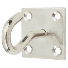 Heavy Duty Hook on Plate - 50 x 50 x 8mm - 316 Stainless Steel