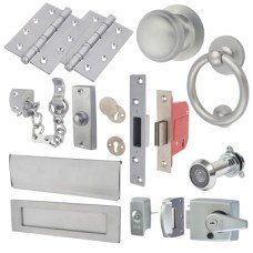 Front Door Furniture Kit - Satin Chrome Front Door Furniture Kit - Satin Chrome