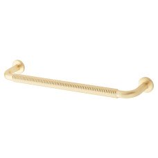 Exel Crewe 10mm Reeded D-Bar Cabinet Pull Handle - 160mm Centres - Satin Brass