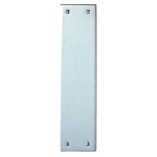 Hampstead Solid Brass Plain Finger Plate - 305 x 70 x 6mm - Polished Chrome