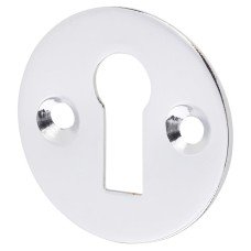 Hampstead Victorian Escutcheon - 32mm Diameter - Keyhole - Polished Chrome