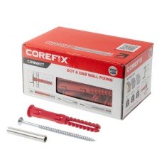 Corefix Connect 100 - Dot and Dab or Drylined Wall Fixing Solution - Red - Pack of 24