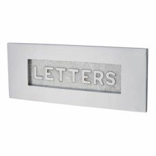 Embossed Letter Plate - 254 x 101mm - Polished Chrome