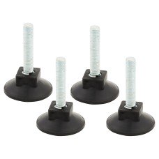 Exel Adjustable Load Feet - M8 x 40mm - 100kg Maximum Weight - Bright Zinc Plated - Pack of 4