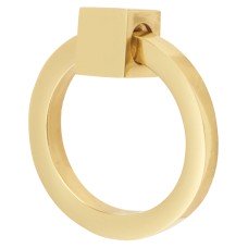 Heritage Brass by M Marcus Ring Cabinet Drop Handle - 50mm Diameter - Polished Brass